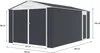 Garage in metallo "Houston" 15,36 mq - Antracite Anteprima dell’immagine prodotto 3