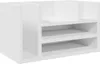 A white desk organizer with multiple shelves and compartments. Náhľad obrázku produktu