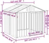 vidaXL Domček pre psa so strechou čierny 117x103x102 cm Náhľad obrázku produktu 5