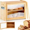 Portapane in bambù con pinza, due livelli, 40x20x31 cm Anteprima dell’immagine prodotto 8