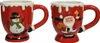 Tasse Keramik 10,5cm Weihnachtsmann & Schneemann Rot 1 Produktbild-Vorschau 1