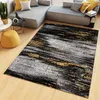 Tapiso Teppich MAYA Modern Schwarz Grau Gelb Schlafzimmer Produktbild-Vorschau 1