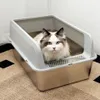 FATIVO Bac à Litière pour Chat XXL en Acier Inoxydable Voir les images du produit 2