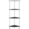 vidaXL Regal mit 4 Ablagen Schwarz 30x30x100 cm Hartglas -  Produktbild-Vorschau 3