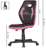 Chaise pivotante LUAN noir/rose pour enfants à partir de 6 Voir les images du produit 9