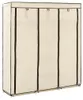 vidaXL Šatní skříň s policemi a tyčemi krémová 150x45x175cm Náhled obrázku produktu 7
