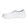 A white slip-on shoe is shown from the side against a white background. Produktbild-Vorschau