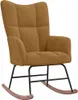 houpací křeslo vidaXL Brown Velvet Náhled obrázku produktu 7