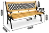 Akord Gartenbank Mirt Braun / Naturholz 125X52X73 Cm Produktbild-Vorschau 3