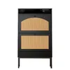 Schuhschrank 59x22.5x103.5 cm Schwarz Melamin Spanplatte Produktbild-Vorschau 1