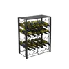 Weinregal RUSTIKO, H 85,5 cm, Metall, Schwarz Produktbild-Vorschau 2