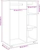 vidaXL Kleiderschrank Schwarz 80x40x110 cm Holzwerkstoff Produktbild-Vorschau 9