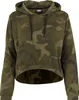 Urban Classics Ladies - CAMO CROPPED Hoody oliv camo - XS Produktbild-Vorschau 1