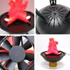 A collage of four images showing different views of an LED flame light. Produktbild-Vorschau