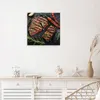 Wanduhr aus Glas mit Motiv Gegrilltes Steak- 30 x 30 cm - Produktbild-Vorschau 3