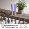 LED Stabkerzen Echtwachs lila 2 Stück, mit Timer und Produktbild-Vorschau 6