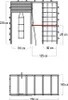 Diagram of a climbing frame with dimensions. Podgląd zdjęcia produktu