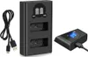 Trade-Shop Dual Schnell-Ladegerät USB Typ-C für 2 Akkus mit Produktbild-Vorschau 1