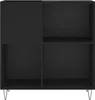 vidaXL Skříň na talíře černá 84,5x38x89 cm odvozený výrobek Náhled obrázku produktu 4