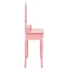 vidaXL Schminktisch-Set mit Hocker Rosa 80×69×141 cm Produktbild-Vorschau 13