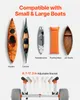 Various watercraft and accessories are displayed to show compatibility with a boat trailer. Anteprima dell’immagine prodotto