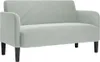 Möbel Zweisitzer-Sofa Hellgrau 109 cm Samt - Klassische Produktbild-Vorschau 2