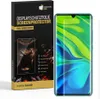 A product box for a screen protector is shown next to a smartphone with a screen protector applied. Produktbild-Vorschau