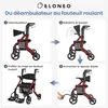 ELONEO 2in1 Rollstuhl Rollator faltbar und leicht mit Sitz, Produktbild-Vorschau 13