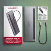 AXAGON HMC-4KX3 USB 5Gbps hub 3x USB-A 2x HDMI+ DP+ GLAN+ Produktbild-Vorschau 11