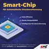 A marketing image with a chip graphic and text highlighting product features. Produktbild-Vorschau
