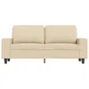 vidaXL 2-Sitzer-Sofa Creme 140 cm Stoff Produktbild-Vorschau 3