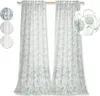 2er Set Weiß Vorhänge, Blickdicht Kräuselband Gedruckt Produktbild-Vorschau 1