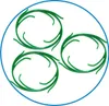 Three green, circular plant support structures arranged in a triangular pattern within a blue circle. Anteprima dell’immagine prodotto