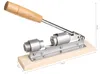A nutcracker with a wooden handle is shown on a white background. Dimensions are indicated on the right and bottom of the image. Voir les images du produit