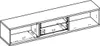 A technical drawing of a wall-mounted TV stand with dimensions. Náhled obrázku produktu