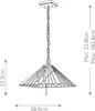 Pendelleuchte Metall Glas H: max. 182,8 cm in Bronze Antik Produktbild-Vorschau 7