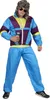 80er Jahre Premium Trainingsanzug für Herren - blau lila Produktbild-Vorschau 1