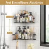 Eck-Duschregal ohne Bohren Schwarz Elegantes Set 2-teilig Produktbild-Vorschau 5