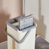 Flacher Mop Mit Zweikammer-Eimer, Teleskop-Ausdrücker + 2 Produktbild-Vorschau 3