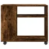 vidaXL Bočný stolík s kolieskami, údený dub 70x35x60 cm Náhľad obrázku produktu 5