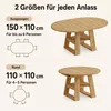 Uitschuifbare eettafel, 110–150 × 110 cm, rond, met Productafbeelding-voorbeeld 8