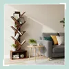 Regał Relaxdays, 6 półek, wymiary: 113 x 38 x 20 cm, wzór Podgląd zdjęcia produktu 3