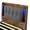 Lit rembourré 90 x 200 cm avec éclairage LED et port USB-C, Voir les images du produit 9