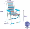 Marbueno Klappstuhl Aluminium Orange und Blau Streifen Produktbild-Vorschau 2