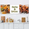 Set mit gemälden auf leinwand kräuter und gewürze 90x30 cm Produktbild-Vorschau 2