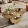 Tribesigns Runde Couchtisch, 2-Tier Couchtisch mit Produktbild-Vorschau 4