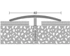 Prinz Übergangsprofil Alu silber gelocht 40 x 1000 x 4,6 mm Produktbild-Vorschau 3
