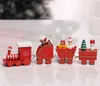5 Stück Mini Zug Nachbildung Holz Weihnachtszug mit Produktbild-Vorschau 2