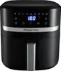 A black Russell Hobbs air fryer with a digital display and silver handle. Produktbild-Vorschau