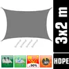 UV Sonnensegel 3x2 HDPE Rechteckig Sonnenschutz Überdachung Produktbild-Vorschau 2